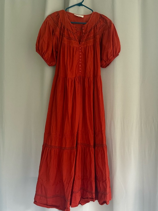 THE GREAT. Dresses & Skirts - The GREAT. Burnt Orange Embroidered Maxi Dress | Size 2 (medium)